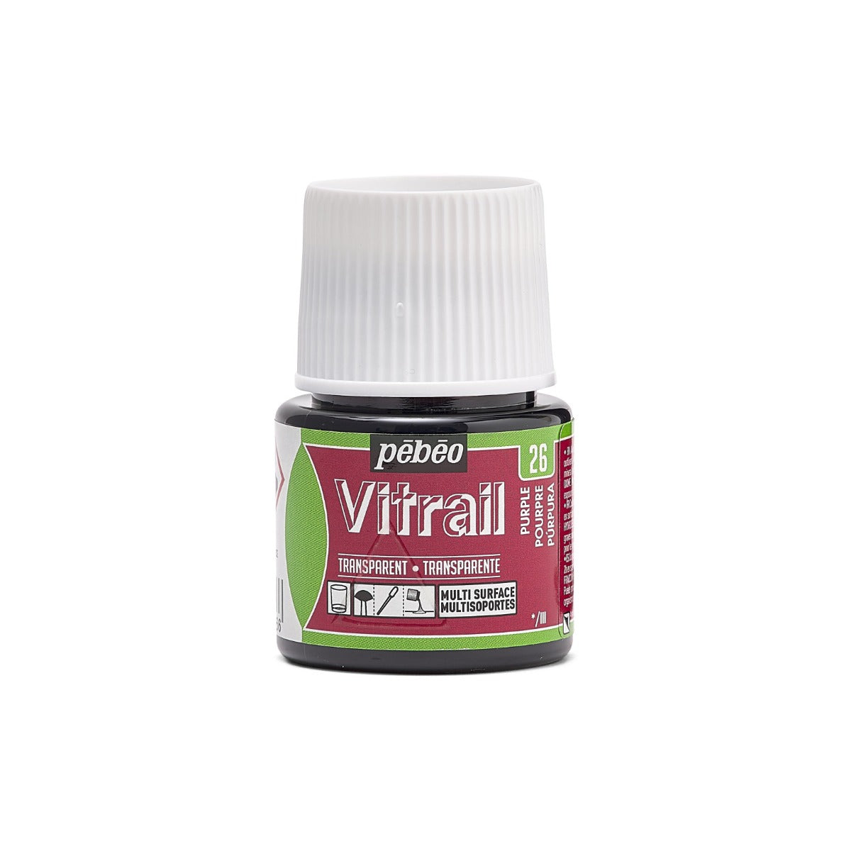 Pebeo Vitrail Transparent Glass paint 45 ml - 26 - Purper - Glas- og porcelænsmaling