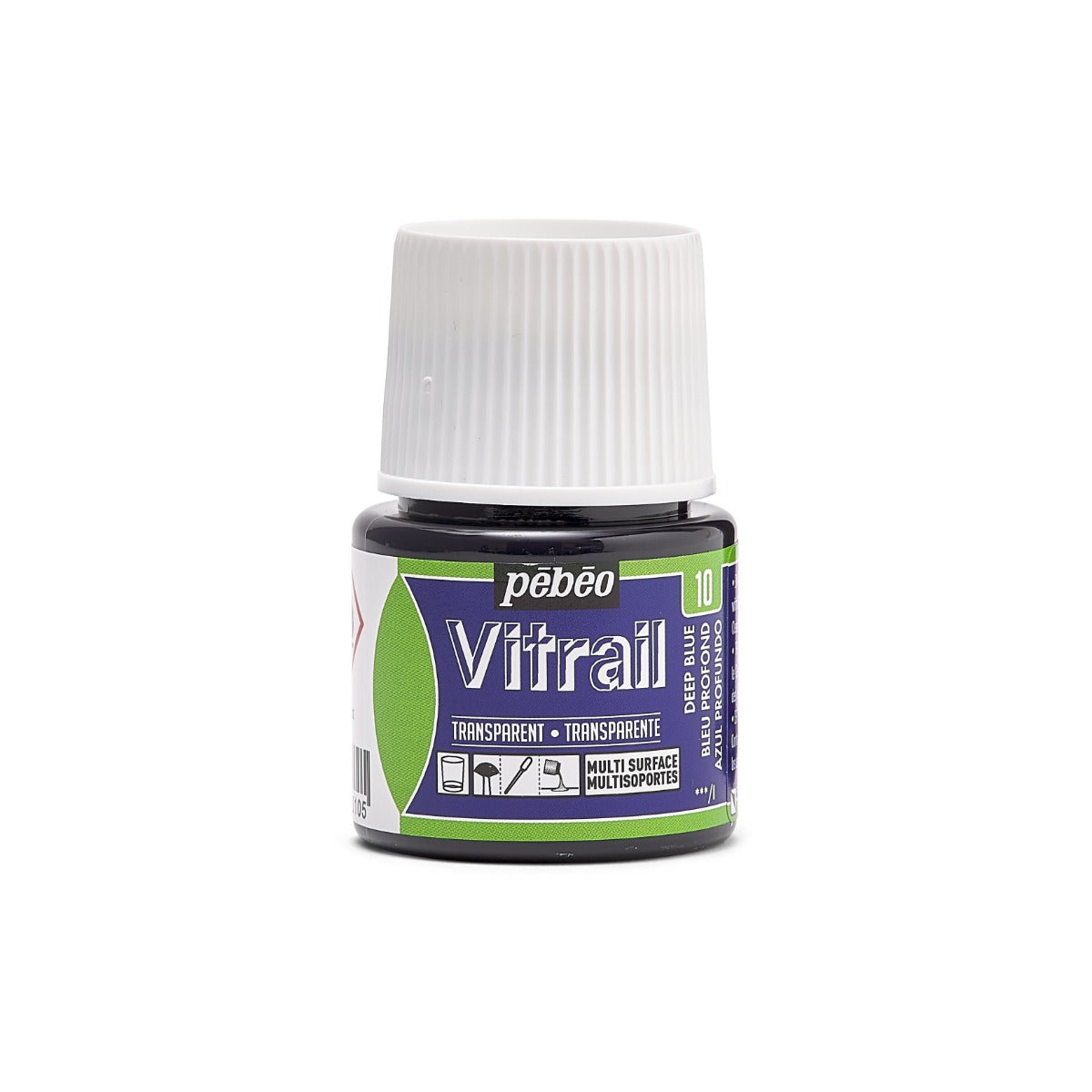 Pebeo Vitrail Transparante Glasverf 45 ml - 10 - Diep Blauw