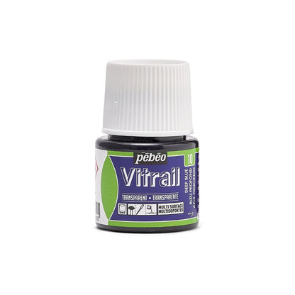 Pebeo Vitrail Transparent Glass paint 45 ml - 10 - Diep blå - Glas- og porcelænsmaling