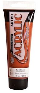 R&L Essentials Acrylic Paint 120 ml - Burnt sienna - Akrylfärg