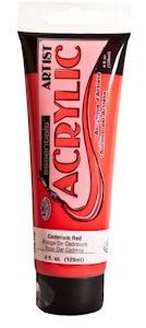 R&L Essentials Acrylic Paint 120 ml - kadmium röd - Akrylfärg