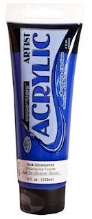 R&L Essentials Acrylic Paint 120 ml - mörk ultramarinblå - Akrylfärg