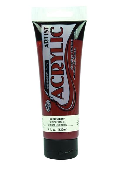 R&L Essentials Acrylic Paint 120 ml - Burnt umbra - Akrylfärg