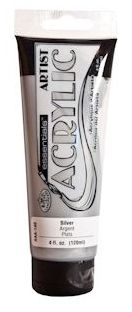R&L Essentials Acrylic Paint 120 ml - silver - Akrylfärg