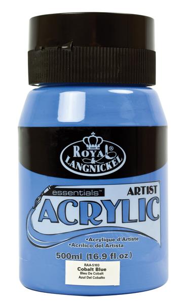 R&L Essentials Acrylics 500 ml - kobolt blå - Akrylfärg