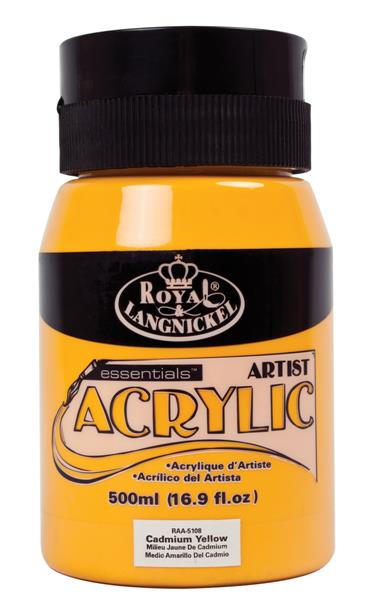 R&L Essentials Acrylics 500 ml - kadmium gul - Akrylfärg