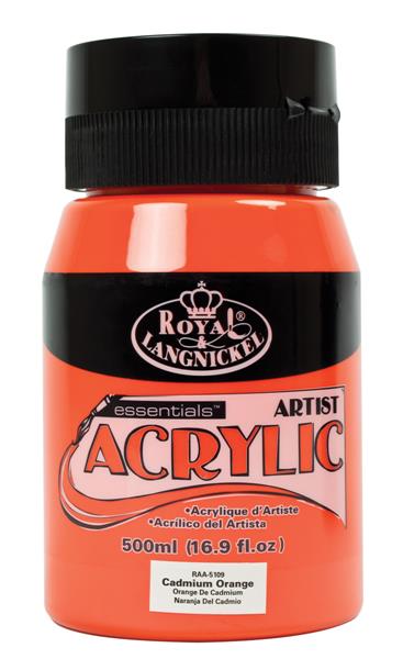 R&L Essentials Acrylics 500 ml - kadmium orange - Akrylfärg