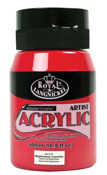 R&L Essentials Acrylics 500 ml - Naphtolene karminröd - Akrylfärg
