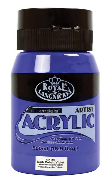 R&L Essentials Acrylics 500 ml - mörk kobolt violett - Akrylfärg