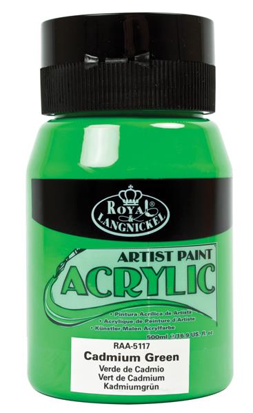 R&L Essentials Acrylics 500 ml - kadmium grön - Akrylfärg