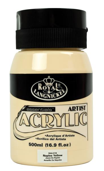 R&L Essentials Acrylics 500 ml - Naples gul - Akrylfärg
