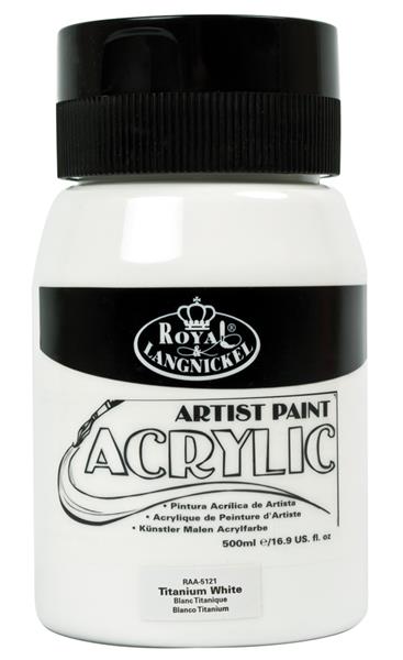 R&L Essentials Acrylics 500 ml - titan vit - Akrylfärg