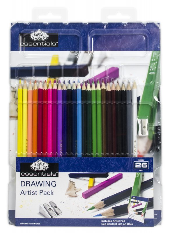 R&L Essentials Drawing Artist Set - 26 Pack - Farveblyanter