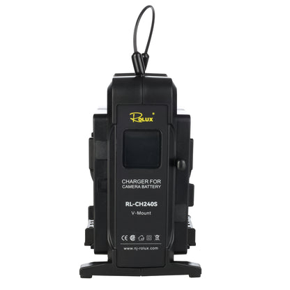 Rolux Dual Fast Charger RL-CH240S for V-Mount Battery — 3