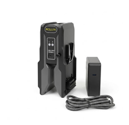 Rolux Foldbar Oplader Powerfold1 til V-Fatning Batterier