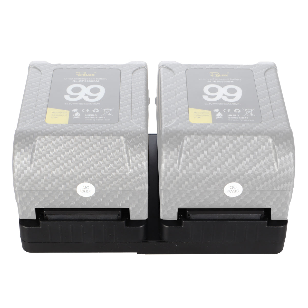 Rolux Duo Mini Piastra per batteria V-Mount RL-AC16S — 2
