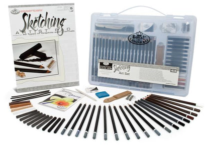 R&L Clear Case Sketching Set - 3205 - Confezione da 44 - Set regalo per artisti