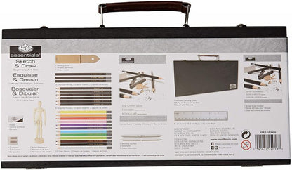 R&L Wooden Box Sketch & Draw Beginners Art Set - 32 Pack - Begyndersæt