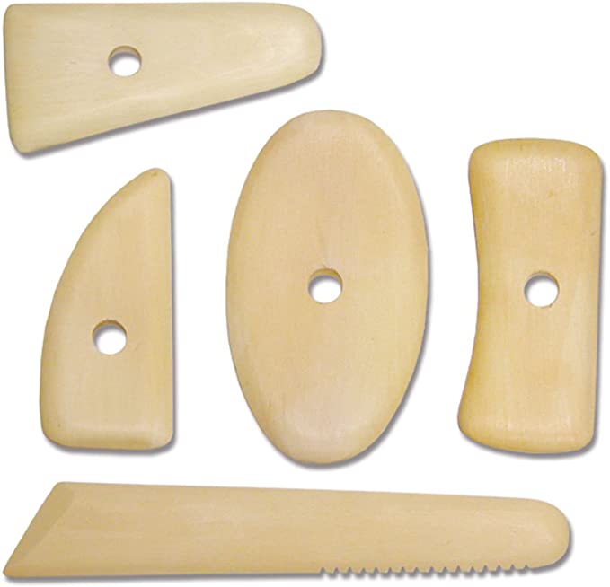 Royal & Langnickel Wooden pottery ribs - 5-delige set - Muotoilu ja kuvanveisto