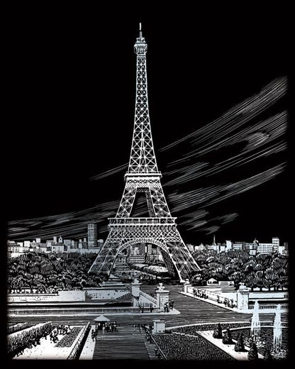 R&L Engraving Art A4 - hopea Foil - Eiffel Tower - Raaputuskuvat