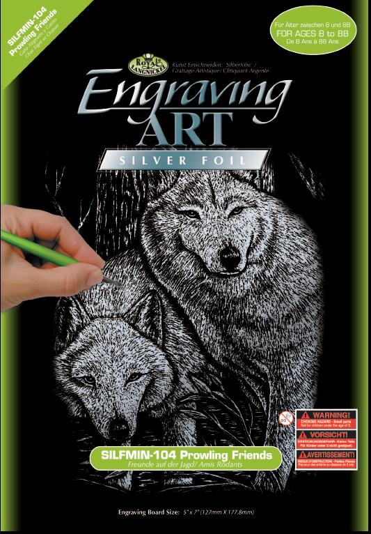 R&L Engraving Art Mini A5 - hopea Foil - Prowling Friends - Raaputuskuvat