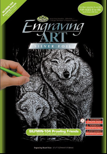 R&L Engraving Art Mini A5 - hopea Foil - Prowling Friends - Raaputuskuvat