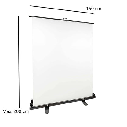 StudioKing Fondale avvolgibile FB-150200FW 150x200 cm Bianco — 3