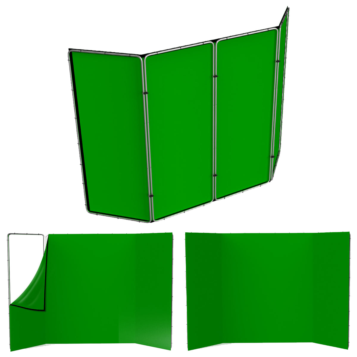 StudioKing Panoramic Background Green Screen FSF-240400PT 240x400 cm — 2