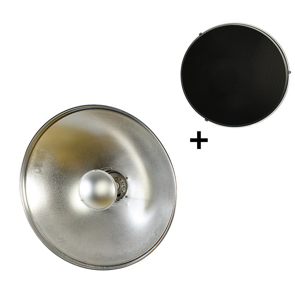 StudioKing Beauty dish Hopea SK-BD420 42 cm sekä Hunajakennoristikko