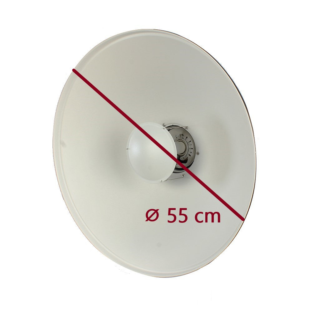 StudioKing Beauty dish Bianco SK-BD550W 55 cm per Falcon Eyes — 2