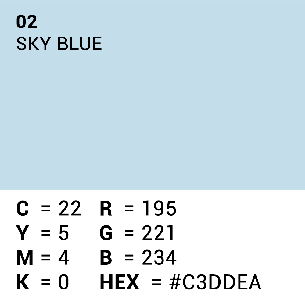 Superior Paperitausta 02 Sky Sininen 1.35 x 11m — 5