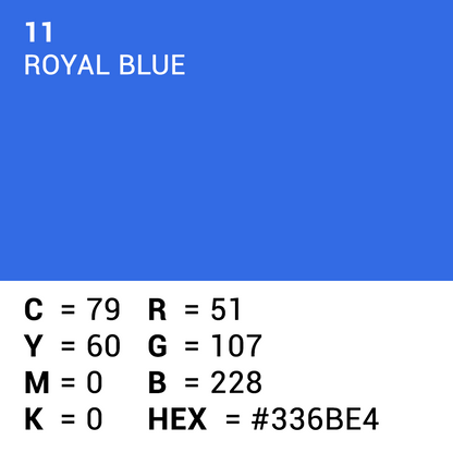 Superior Fondale di carta 11 Royal Blu Chroma Key 1.35 x 11m — 5