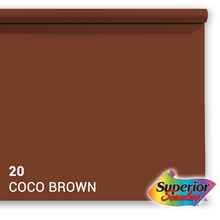 Superior Fondale di carta 20 Coco Marrone 1.35 x 11m