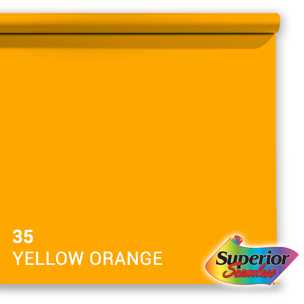 Superior Baggrundspapir 35 Gul-Orange 1.35 x 11m
