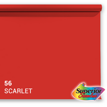 Superior Fondale di carta 56 Scarlet 1.35 x 11m