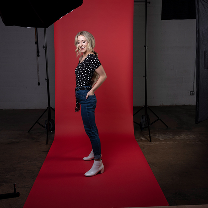 Superior Background Paper 56 Scarlet 1.35 x 11m — 3