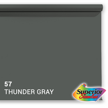 Superior Fondale di carta 57 Thunder Grigio 1.35 x 11m