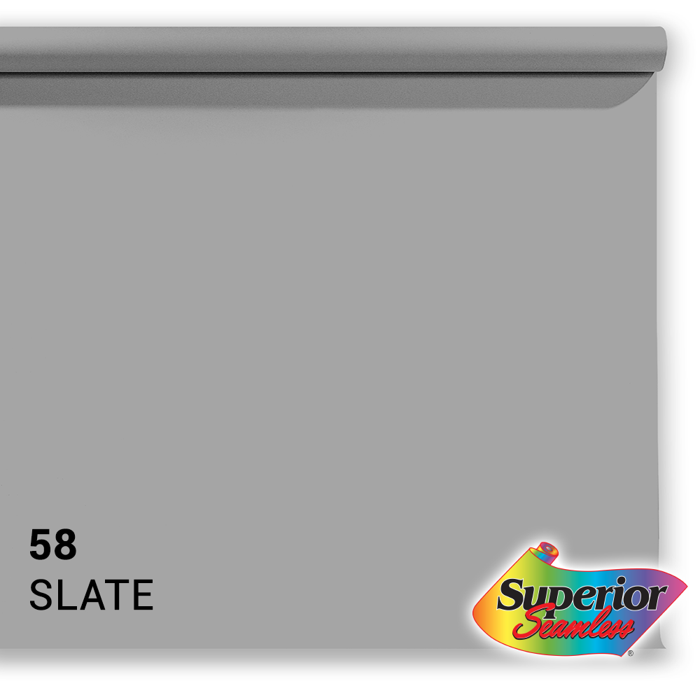 Superior Bakgrundspapper 58 Slate Grå 1.35 x 11m