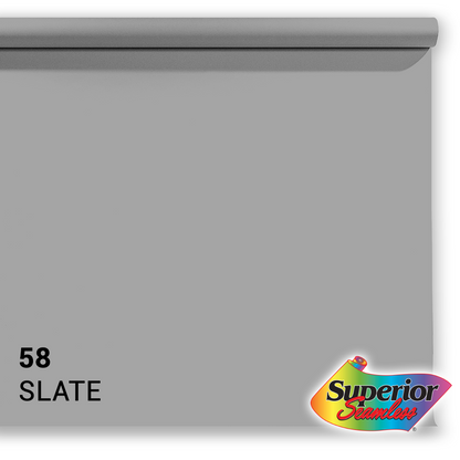 Superior Bakgrundspapper 58 Slate Grå 1.35 x 11m