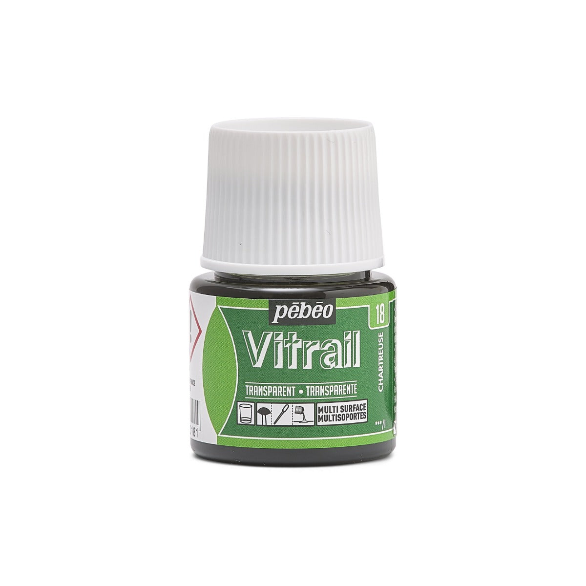 Pebeo Vitrail Transparent Glass paint 45 ml - 18 - Chartreusegeel - Glas- og porcelænsmaling