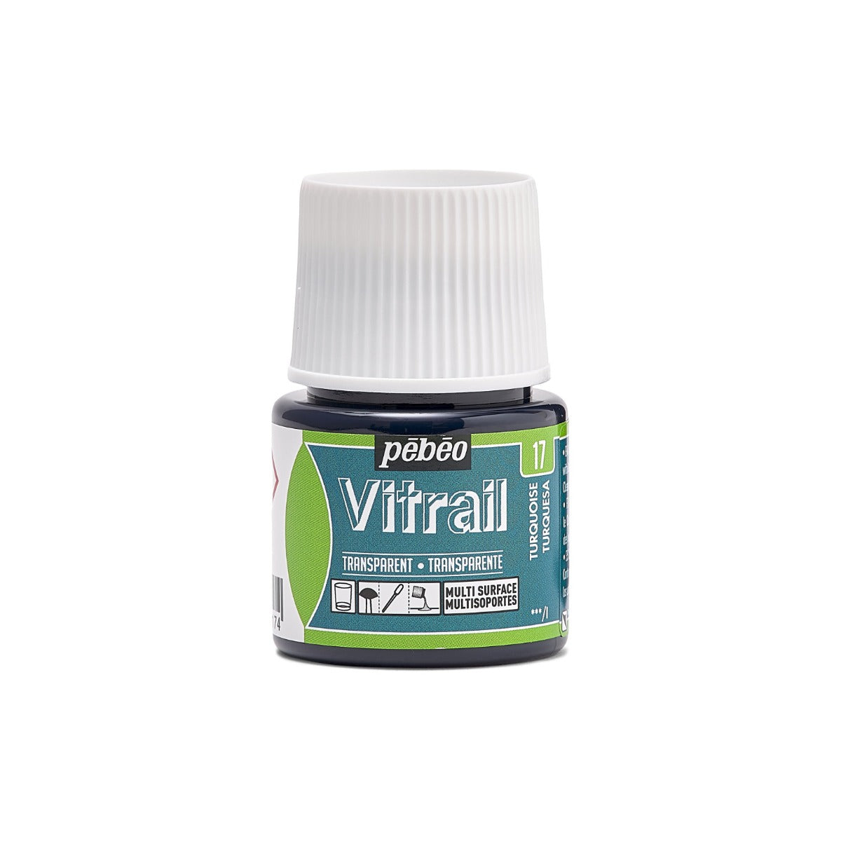 Pebeo Vitrail Transparent Glass paint 45 ml - 17 - turkis - Glas- og porcelænsmaling