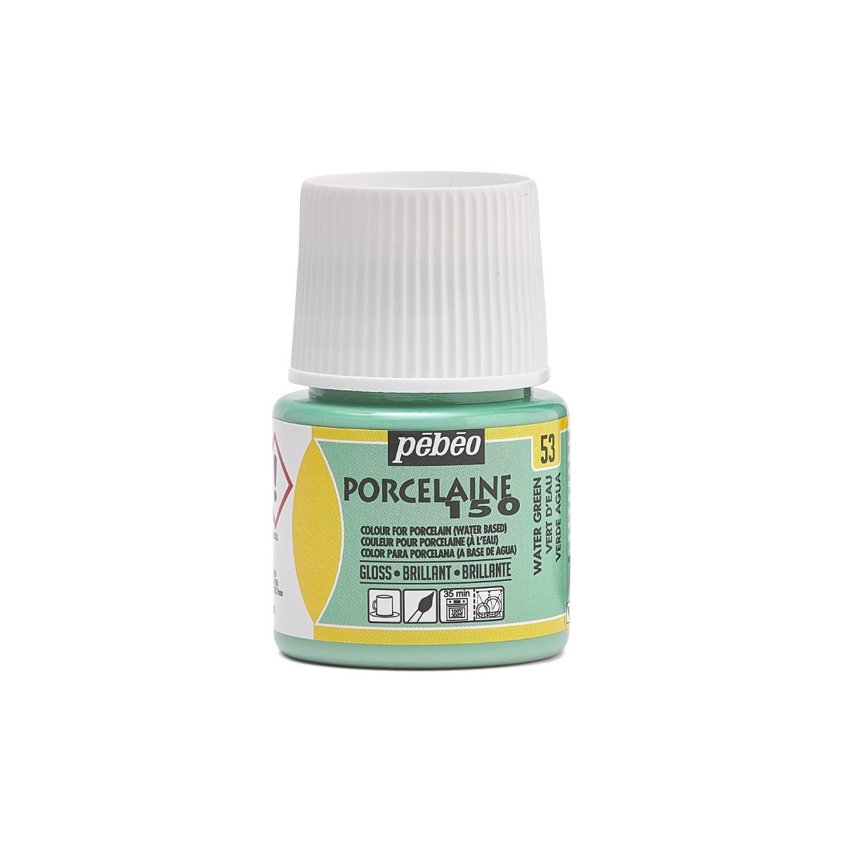 Pebeo Porcelaine 150 Porcelain paint 45 ml - 53 - Watergroen - Lasi- ja posliinimaalit