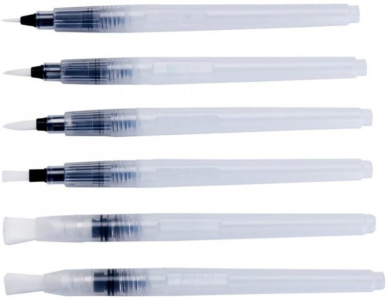 Meeden Water Brushes with Reservoirs - 6 pack - Pensler
