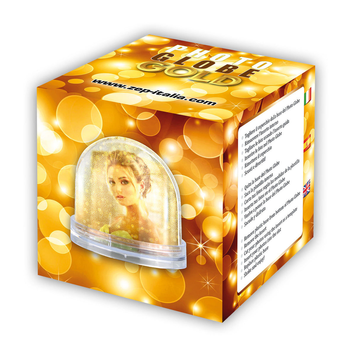 Zep PG554 6x Foto Globe Guld 6,5x6,2 cm — 2