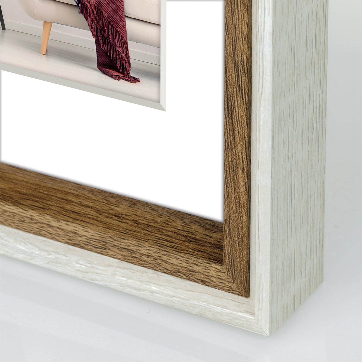 Zep Cornice portafoto DN730W Palmi bianca 20x20/30x30 cm — 3