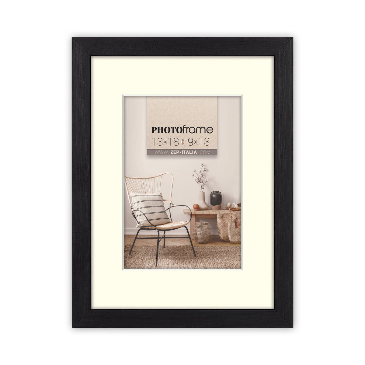 Zep Valokuvakehys V4568B Malmo Musta 10x15 / 15x20 cm