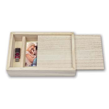 Zep photo frame Storage Box Brown USB CX7568 for Photo 15x20 cm — 2