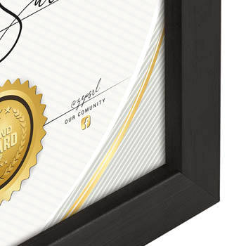 Zep cornice portafoto V4721B Certificato nera 21x29,7 cm — 2