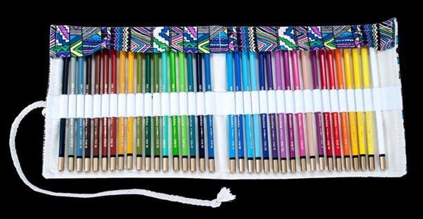 Mondeluz Watercolour Pencils in Coloured Roll-Up Case - 36 Pack - Matite colorate